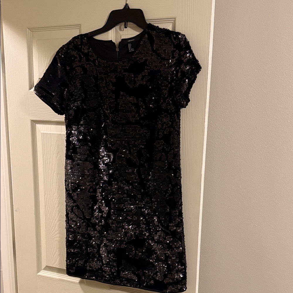 Forever 21 Black Sequin Mini Dress